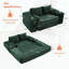 Canapé-lit convertible compact à deux sièges au design minimaliste, futon avec siège-lit désossé, canapé de plancher en velours côtelé doux, appuis-tête réglables et mobiles, soutien du dos épais-1800019763