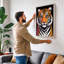 Tiger's Intense Gaze Modern - Wrapped Canvas-1227830114-1227830122