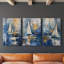Sea and Shore Series XVII - Ensemble de 3 toiles tendues avec châssis - Prêt à être accroché-107311119