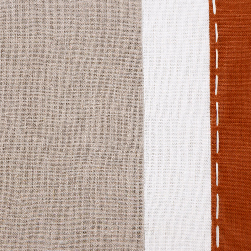 Coussin en lin, Polyester, Rouille / Gris