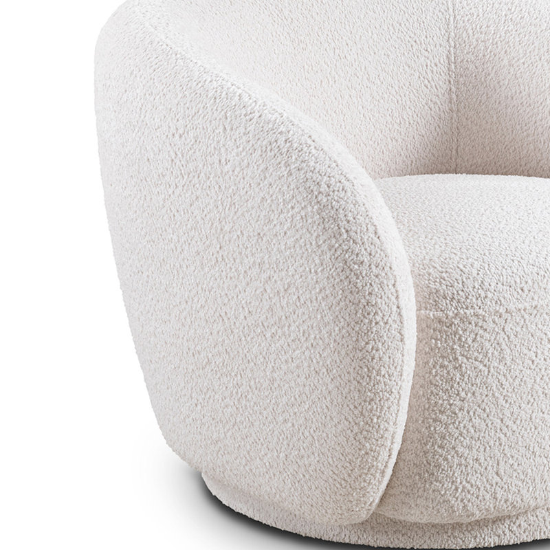 Fauteuil demi-tonneau 32,8 po, Blanc
