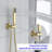 12" Rain Shower System with Handheld Spray Shower, Wall-Mounted, Dual Function, Gold Brushed-60193106