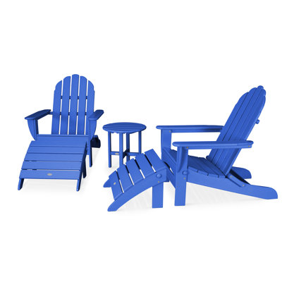 POLYWOOD Classic Oversized Adirondack 5-Piece Casual Set