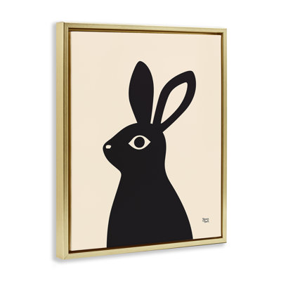  «Black Bunny on Floater Floater», art mural sur toile par Jessica Beck