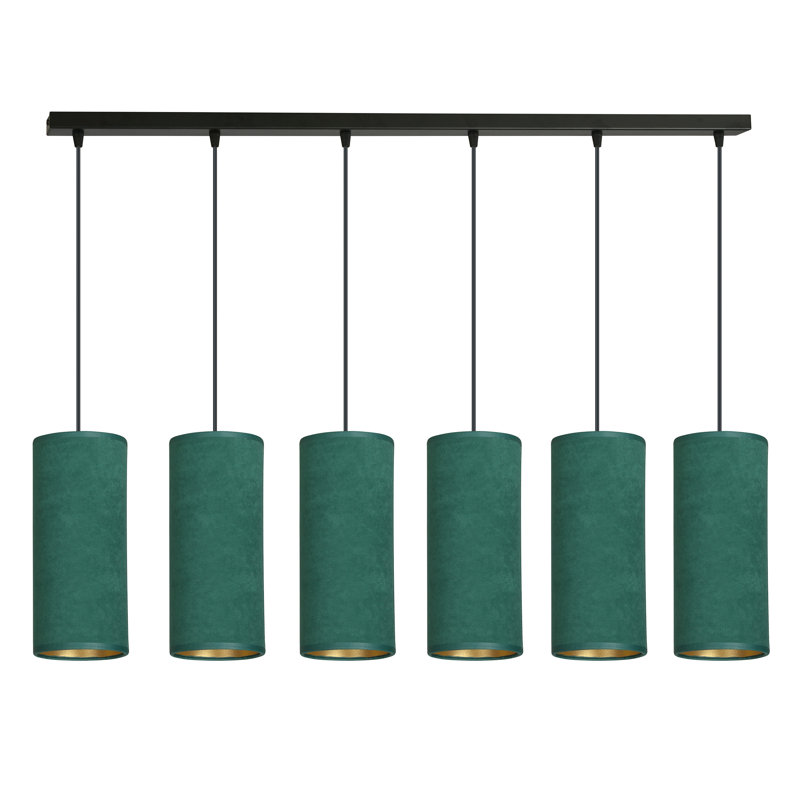 Ealidh 6 - Light Steel Kitchen Island Pendant, Green