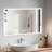 LED Bathroom Mirror with Brushed Aluminum Frame & Memory Function