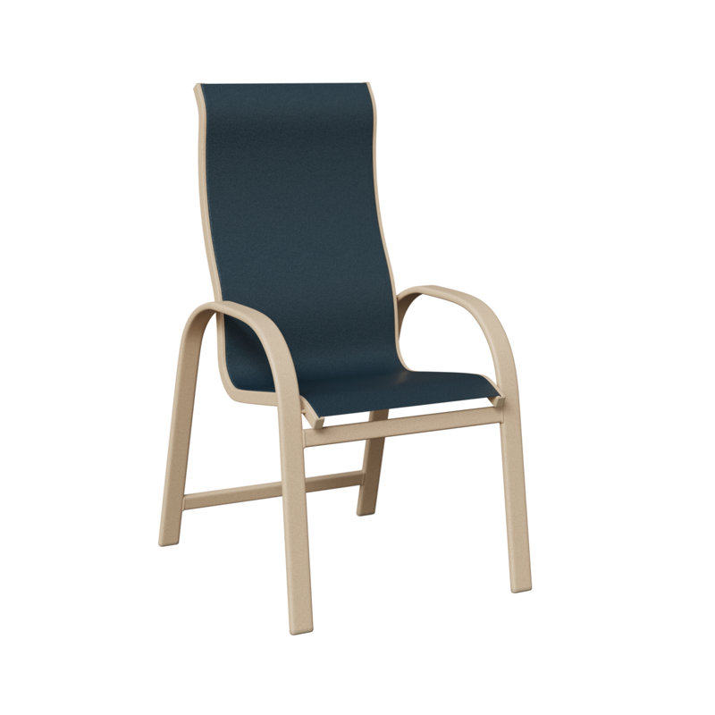 Chaise berçante à haut dossier en aluminium et tissu bleu marine Berlin Gardens Murphy Luna, Marine