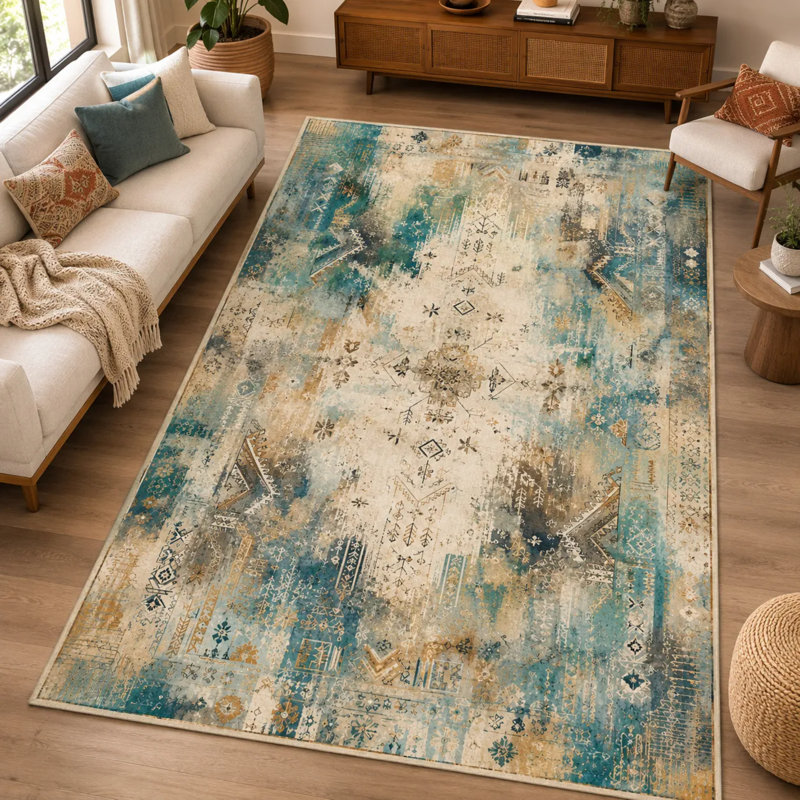 Tapis de couloir Vintage, Rectangle 4' x 5'