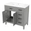 Armoire de salle de bain 36 po avec lavabo 36 po, gris-753450867-753450861