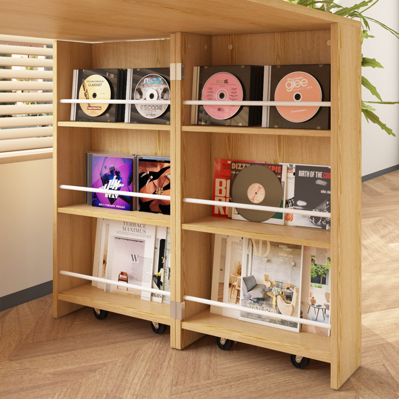 Multi-Function L-Shaped Rotating Desk With Adjustable Storage, Wooden Finish, And Integrated Wheels - Space-Saving Workstation