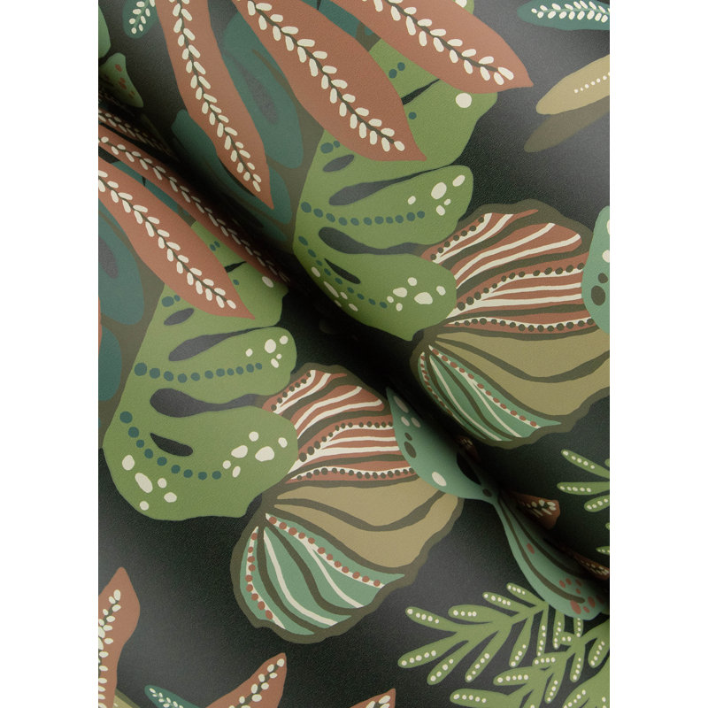 Papier peint Alocasia, Orange