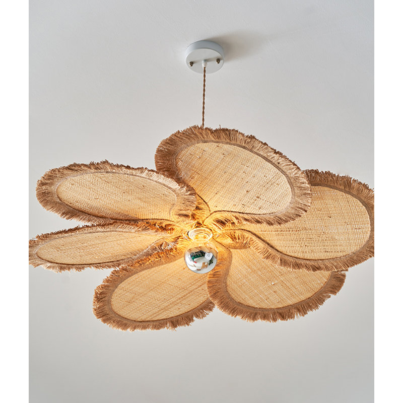 Wabi-Sabi Style Petal-Shaped Lafite Chandelier, H 7,87 po x l 31,5 po x P 31,5 po