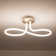 Ravensworth LED 1 Light Semi-Flush Ceiling Light, Matt Nickel, Non-Dimmable