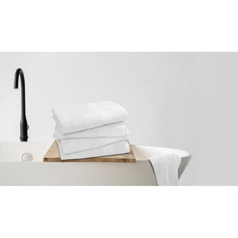 Juane Cotton Bath Towel, White