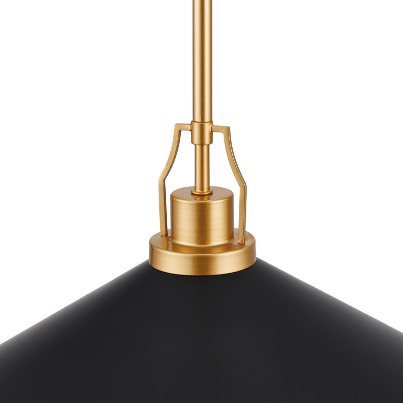 17'' 1-light Gold Pendant Light With Metal Shade