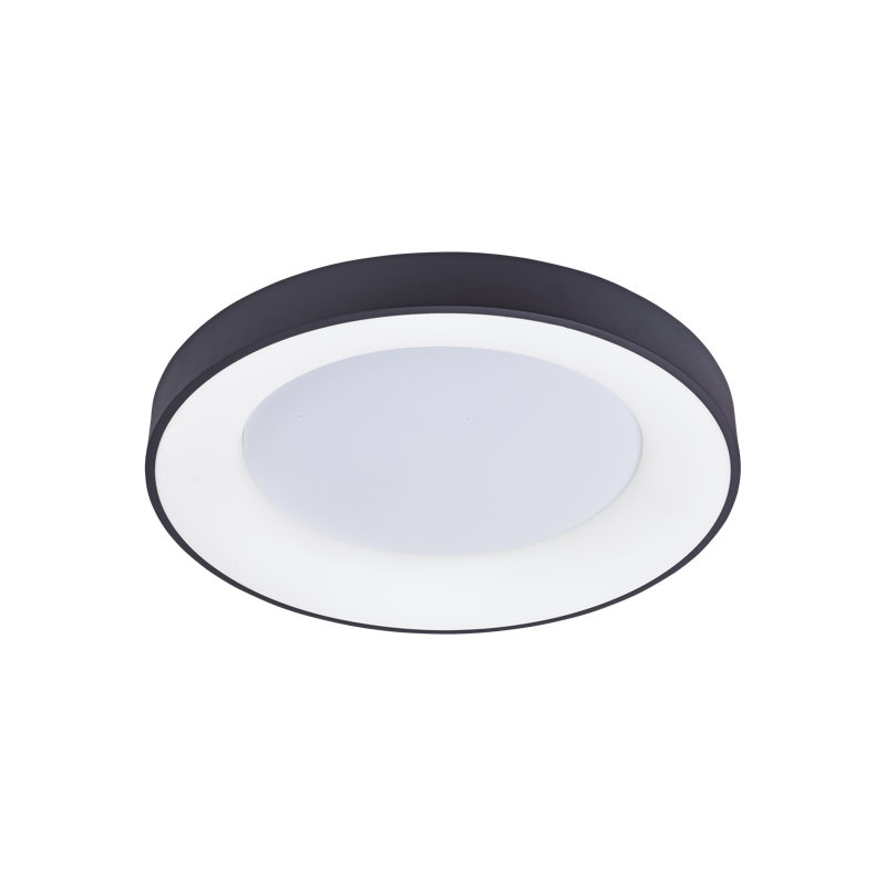 LED Flush Mount, 9cm H x 38cm W x 38cm D, Black