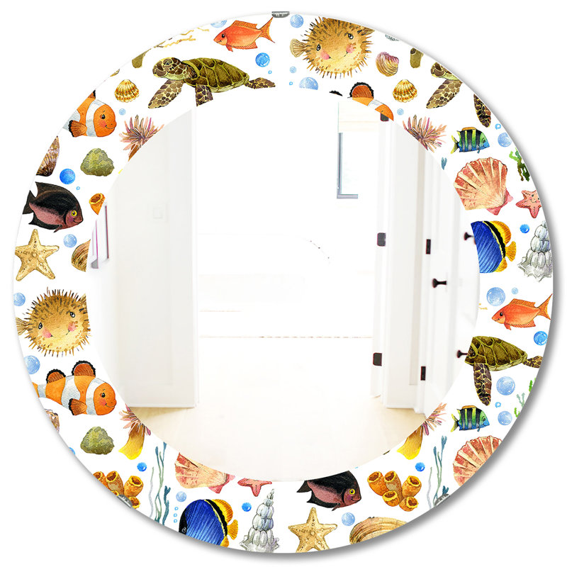  Miroir mural, H 31,5 po x l 31,5 po, Ocean