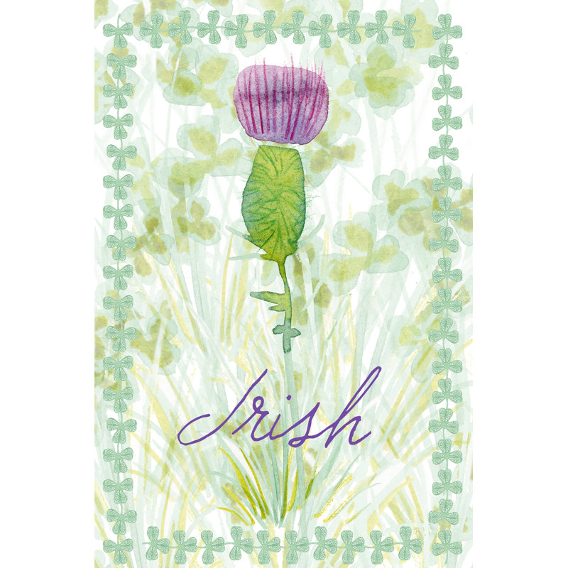 Lucky Shamrock II by Alicia Ludwig - Wrapped Canvas Painting, 46cm H x 30cm W x 3.8cm D