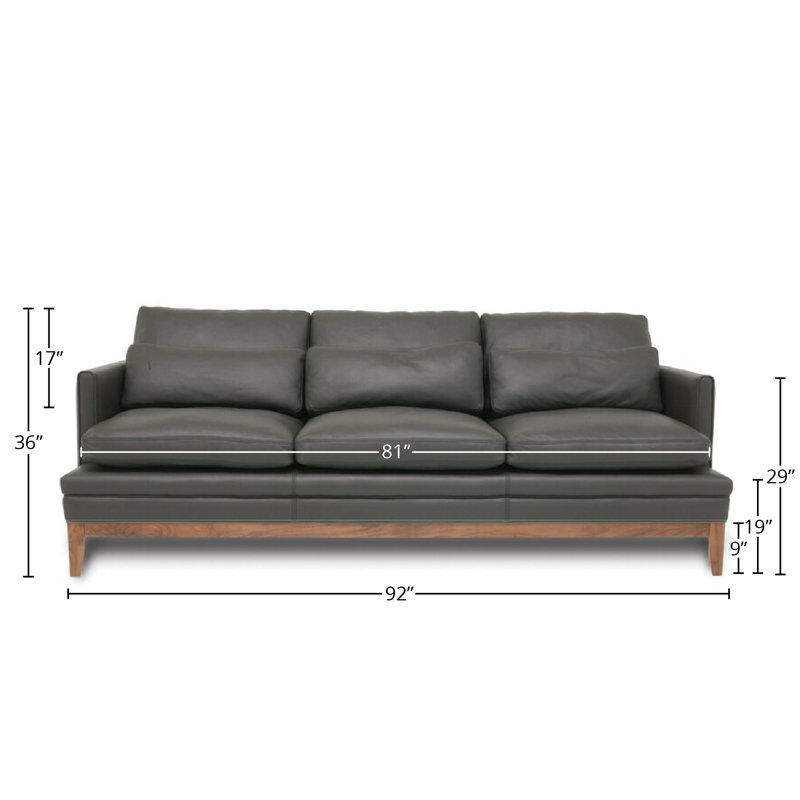 Aventador Leather Sofa, Ivory (Cartier), Ash Honey