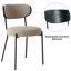 De 2 chaises de salle à manger - avec frêne, pieds en métal, brun, ergonomique, jusqu'à 250 lb, moderne (2) dossier en placage, revêtement brun, charge