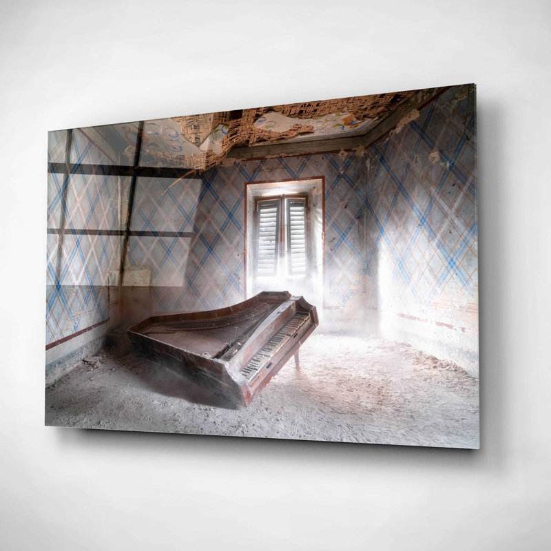 «Dusty Piano» par Roman Robroek, art mural en verre acrylique, H 12 po x l 16 po x P 0,13 po