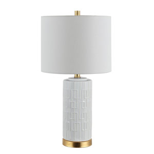 Odette 25" White/Gold Standard Lamp