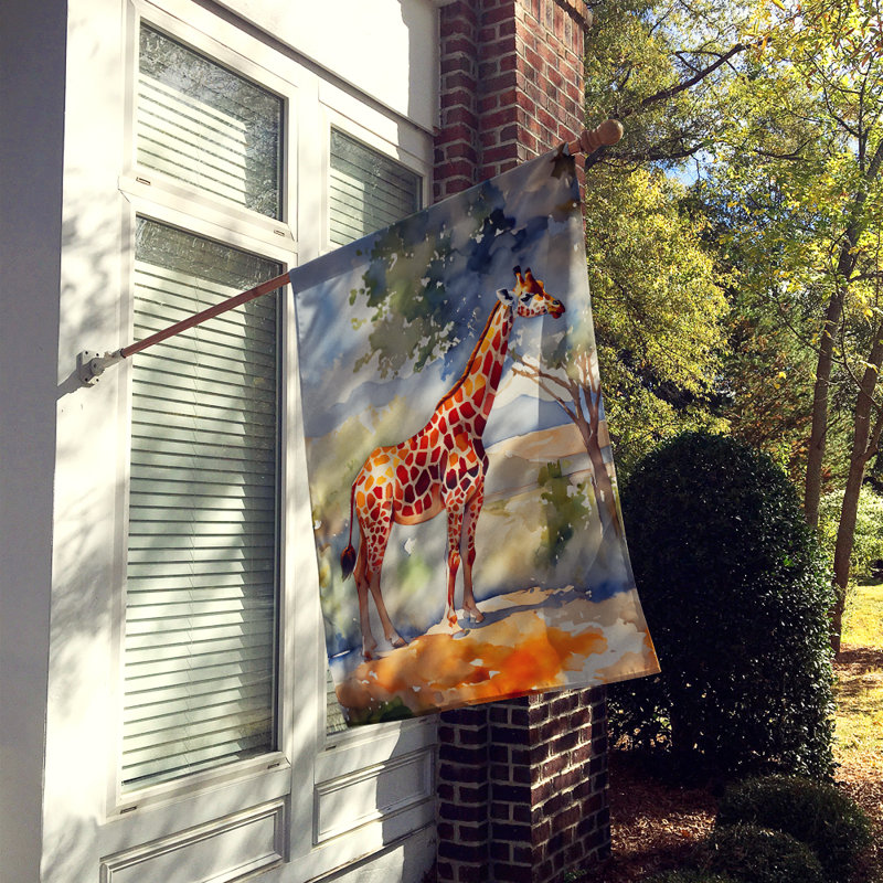 Drapeau de maison de girafe