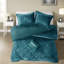 Luxurious Velvet Bedding Sets, Teal Polyester, Glamorous Bedroom Decor