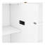 Grand lit escamotable avec tablettes, tiroirs et ports USB, blanc
