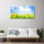 Floral Jonquille Sun 1 Piece Wall Art on Glass