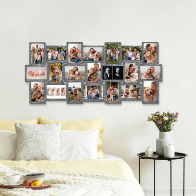 21 Opening Collage Photo Frame Horizontal Vertical Gallery Wall Display Gray
