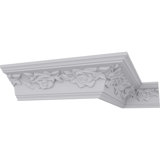 1 7/8"H x 2"P x 2 7/8"F x 94 1/2"L Running Rose Crown Moulding