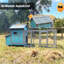 Poulailler 114 po en bois avec enclos extérieur, poulailler résistant aux intempéries avec nichoir, portes verrouillables et rampe, grande cage à volaille de 19,6 pi² pour 2 ou 3 poules