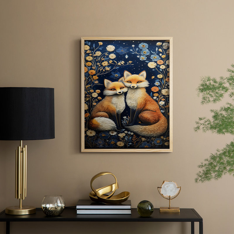 ANIMALS Series CDLxxix, reproduction encadrée - bois massif, H 30 po x l 24 po, Naturel