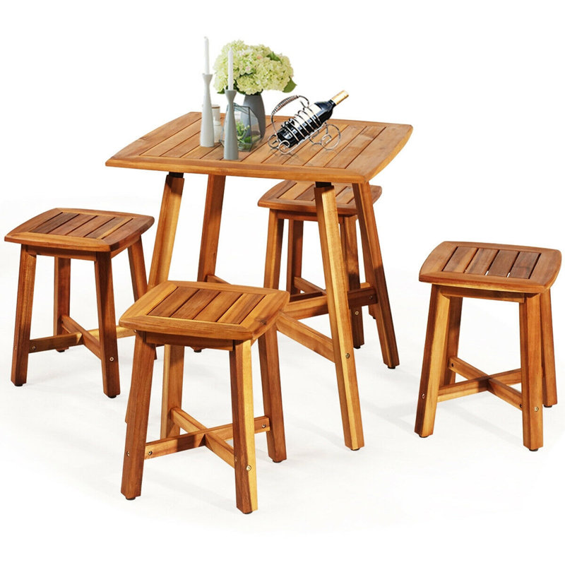 Catinna Patio 5 Piece Dining Set