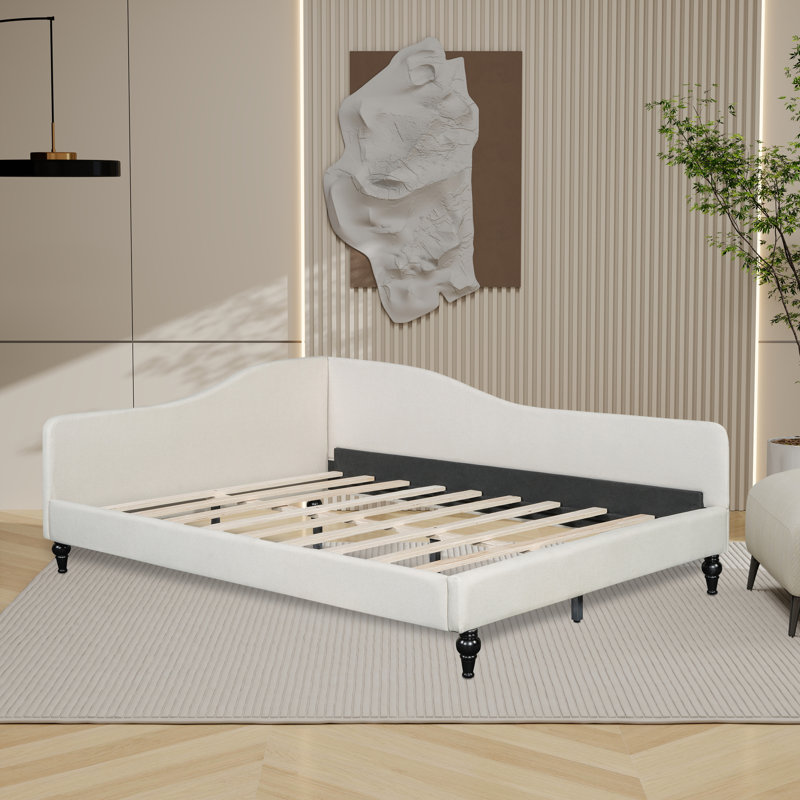 Lit de jour en L, Complet/Double, Blanc
