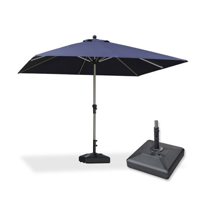 Patio Umbrella 10' x 10' Square Aluminum Frame Navy