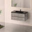 Meuble-lavabo mural 42 po avec lavabo, meuble-lavabo mural avec lavabo à quartz et tiroirs