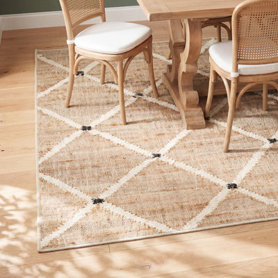 Kali Natural Machine Washable Geometric Rug