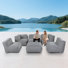 6-Piece Outdoor Sectional Sofa For Patio, Garden And Swimming Pool