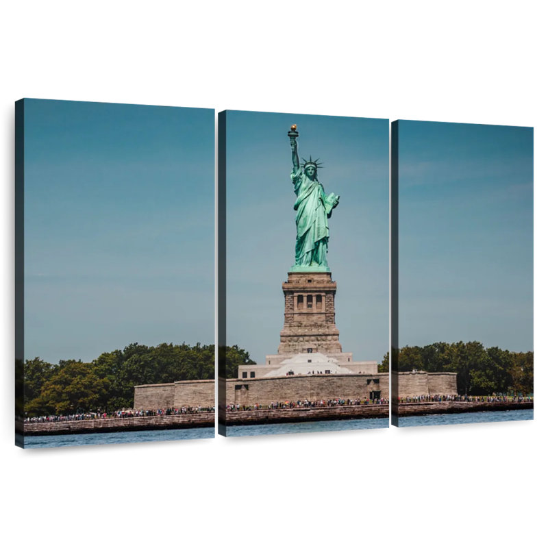 Rorry Liberty Statue Against Clear Sky, 36" H x 57" W