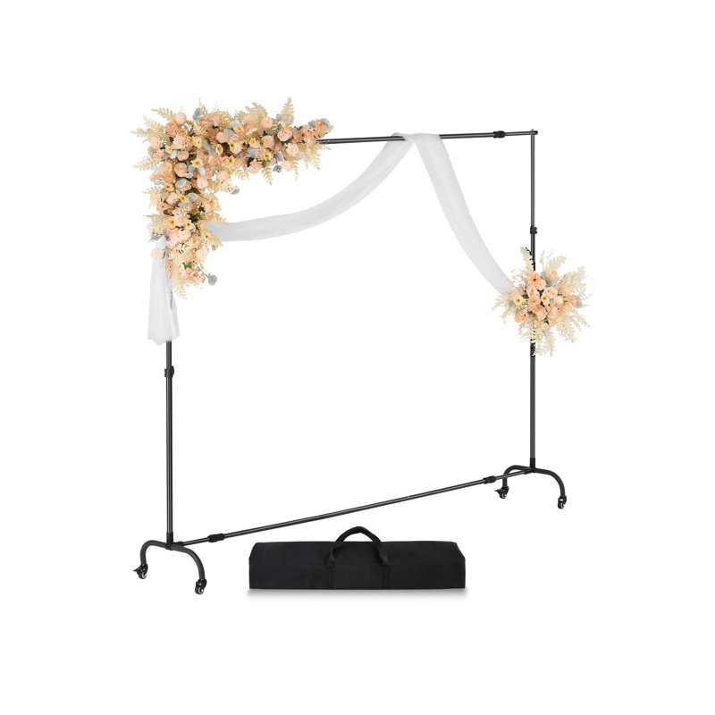 Ensemble de support de toile de fond réglable, système de support en acier au carbone robuste avec sac de transport pour la photographie de mariage, de fête et de studio