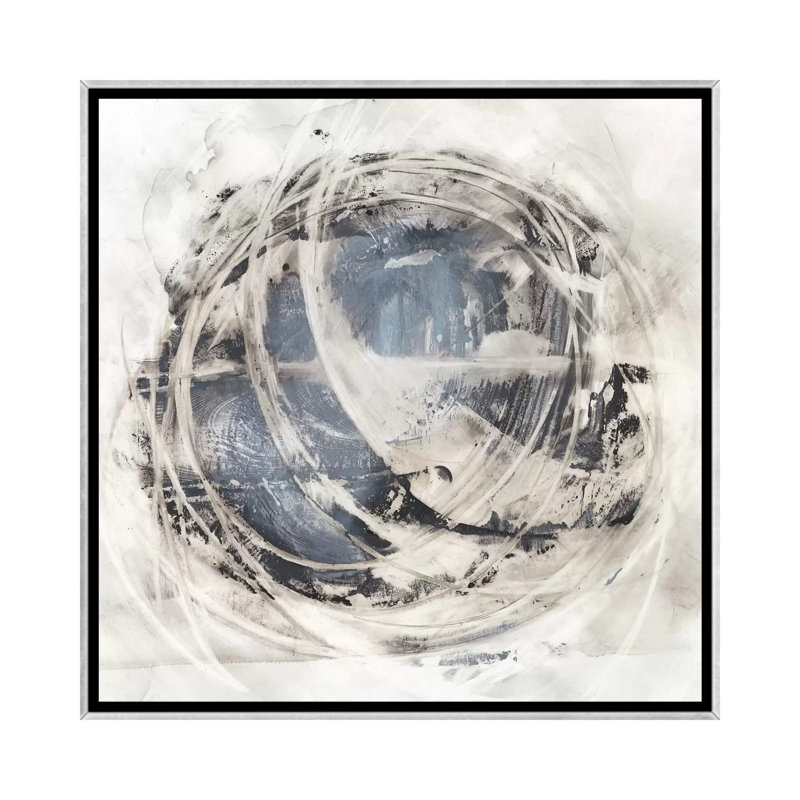 « Orbit rotationnelle II » par Ethan Harper, reproduction d’art, H 18 po x l 18 po x 1,5 po, Toile avec cadre argenté