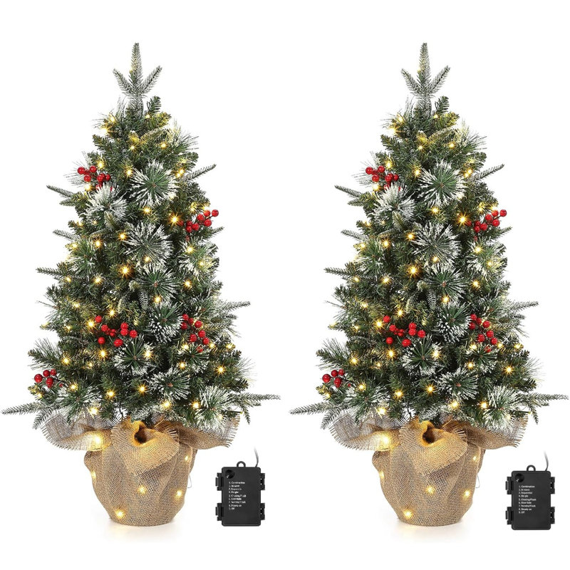91.4cm H Lighted Artificial Christmas Tree
