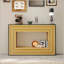 Console Modern Contrast moderne avec structure en bois stratifié et plateau noir