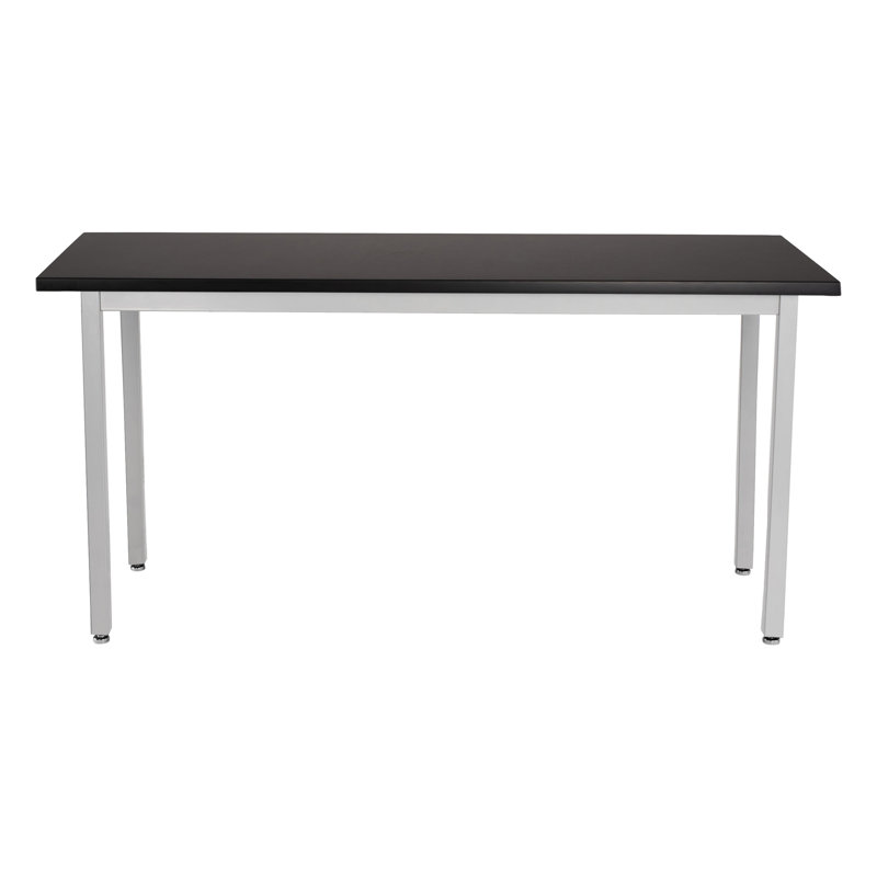 Table scientifique en acier à hauteur fixe, H 30 po x L 72 po x l 30 po, Résistant aux produits chimiques