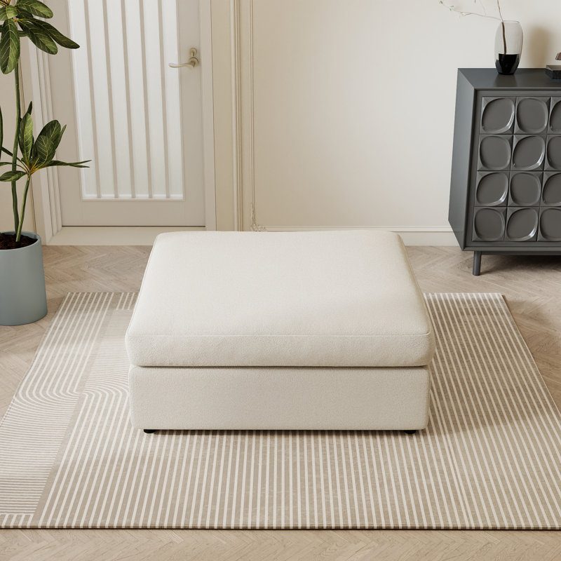 Repose-pieds modulaire Akshata, Blanc