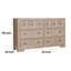Commode large Kizie, 6 tiroirs, bronze, bois massif, 62 pouces-111934005