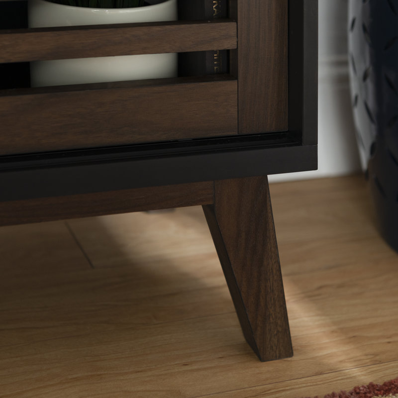 Mcquillen Accent Cabinet, Black/Dark Brown
