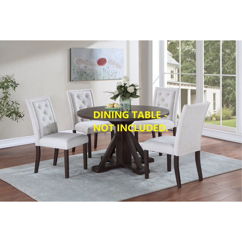 Chaise de salle à manger en tissu 2pc